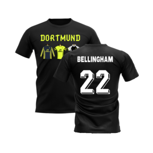 Dortmund 1996-1997 Retro Shirt T-shirt - Text (Black) (Bellingham 22)