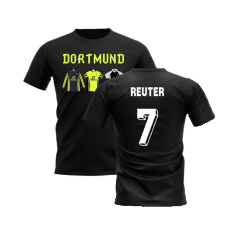 Dortmund 1996-1997 Retro Shirt T-shirt - Text (Black) (Reuter 7)