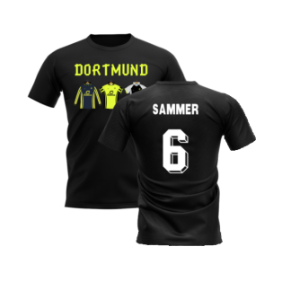 Dortmund 1996-1997 Retro Shirt T-shirt - Text (Black) (Sammer 6)