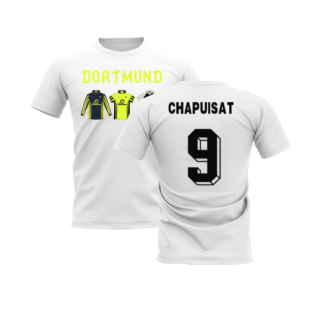Dortmund 1996-1997 Retro Shirt T-shirt - Text (White) (Chapuisat 9)