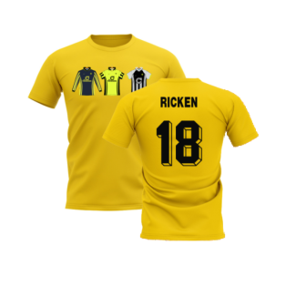 Dortmund 1996-1997 Retro Shirt T-shirt (Yellow) (Ricken 18)