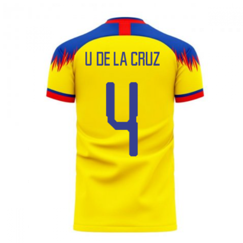 Ecuador 2023-2024 Home Concept Football Kit (Libero) (U. DE LA CRUZ 4)
