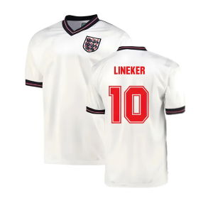 England 1986 Home World Cup Finals Retro Shirt (LINEKER 10)