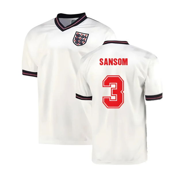 England 1986 Home World Cup Finals Retro Shirt (Sansom 3)