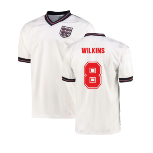 England 1986 Home World Cup Finals Retro Shirt (Wilkins 8)