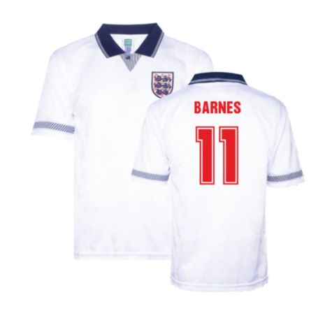 England 1990 Home Retro Shirt (Barnes 11)