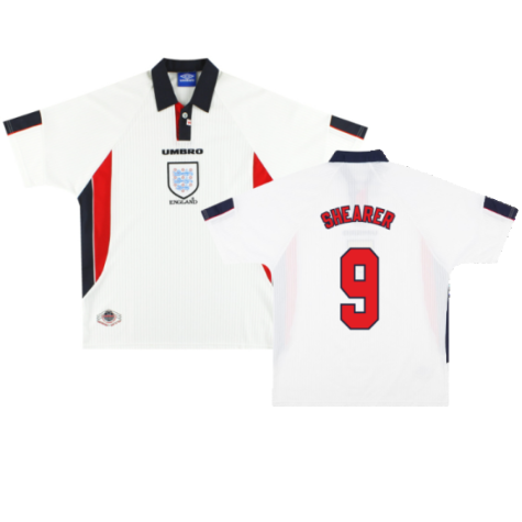 England 1997-1999 Home Shirt (L) (Very Good) (SHEARER 9)