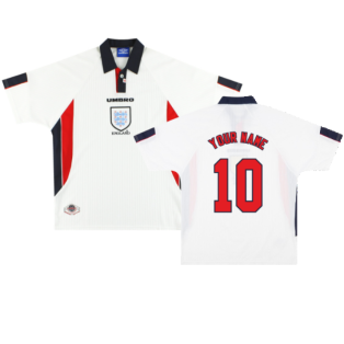 England 1997-1999 Home Shirt (M) (Very Good) (Your Name)