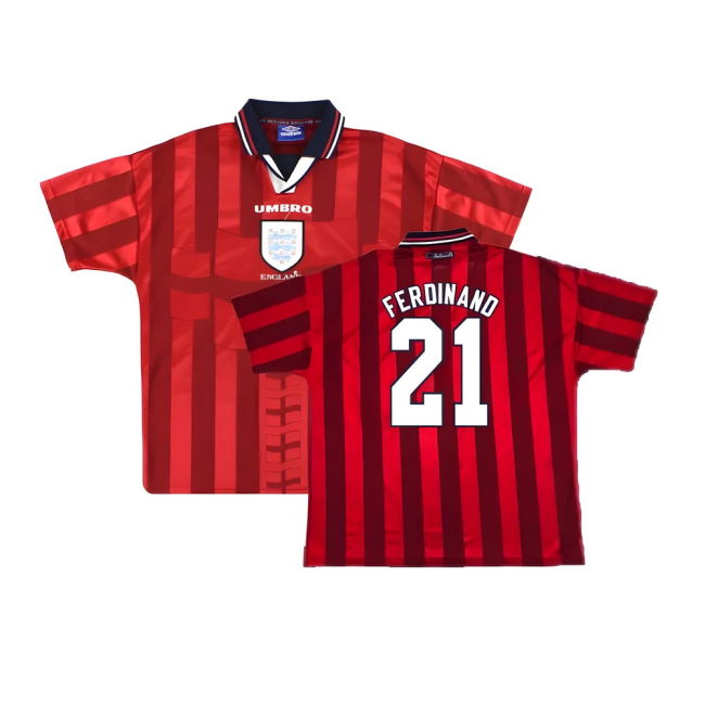 England 1997-99 Away Shirt (Good) (FERDINAND 21)