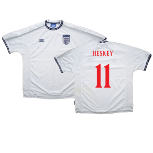 England 1999-00 Home Shirt (L) (Good) (Heskey 11)