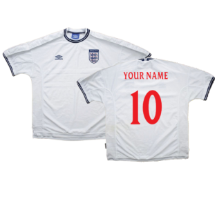 England 1999-00 Home Shirt (L) (Good) (Your Name)