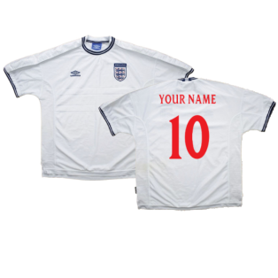 England 1999-00 Home Shirt (M) (Good) (Your Name)