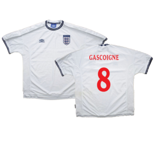England 1999-00 Home Shirt (XL) (Very Good) (Gascoigne 8)