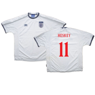England 1999-00 Home Shirt (XL) (Very Good) (Heskey 11)
