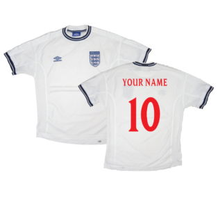 England 1999-01 Home Shirt (XL) (Very Good) (Your Name)