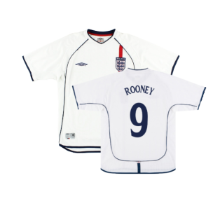 England 2001-03 Home Shirt (2XL) (Good) (ROONEY 9)