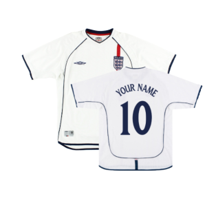 England 2001-03 Home Shirt (2XL) (Good) (Your Name)