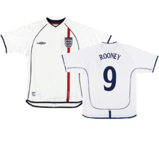 England 2001-03 Home Shirt (L) (Good) (ROONEY 9)