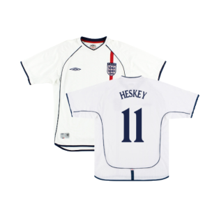 England 2001-03 Home Shirt (S) (Good) (Heskey 11)