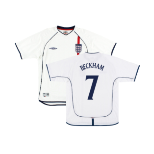 England 2001-03 Home Shirt (XL) (Excellent) (Beckham 7)