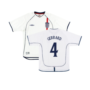England 2001-03 Home Shirt (XL) (Excellent) (GERRARD 4)