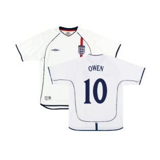 England 2001-03 Home Shirt (XL) (Excellent) (Owen 10)