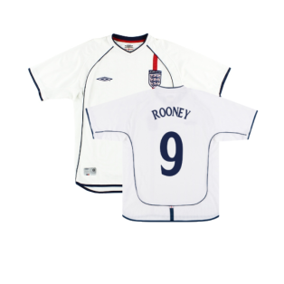 England 2001-03 Home Shirt (XL) (Good) (ROONEY 9)