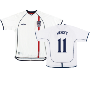 England 2001-03 Home Shirt (XL) (Very Good) (Heskey 11)