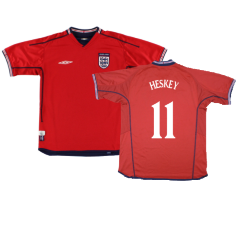 England 2002-04 Away Shirt (L) (Excellent) (Heskey 11)