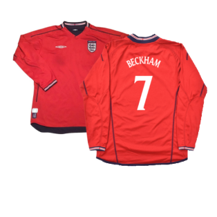 England 2002-04 Away Shirt LS (S) (Good) (Beckham 7)