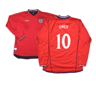 England 2002-04 Away Shirt LS (S) (Good) (Owen 10)