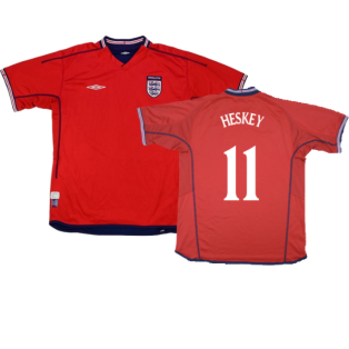 England 2002-04 Away Shirt (XXL) (Excellent) (Heskey 11)