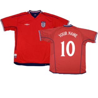 England 2002-04 Away Shirt (XXL) (Excellent) (Your Name)