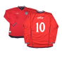 England 2002-04 Long Sleeve Away Shirt (XL) (Excellent) (Owen 10)