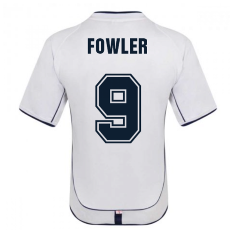England 2002 Retro Football Shirt (Fowler 9)