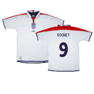England 2003-05 Home Shirt (L) (Excellent) (ROONEY 9)