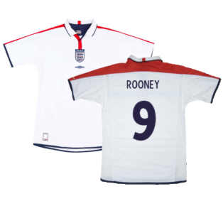 England 2003-05 Home Shirt (L) (Good) (ROONEY 9)