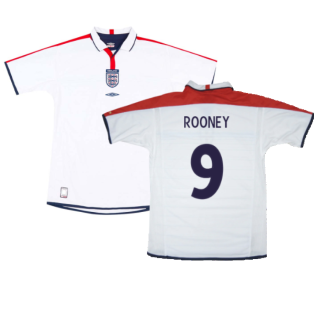 England 2003-05 Home Shirt (L) (Very Good) (ROONEY 9)