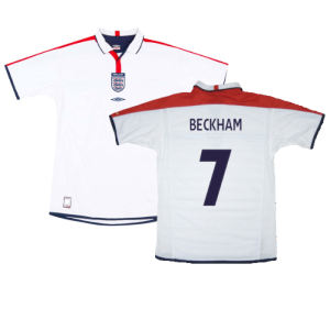 England 2003-05 Home Shirt (M) (Good) (BECKHAM 7)