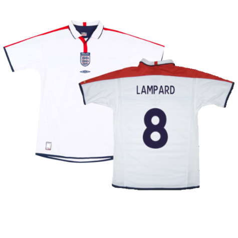 England 2003-05 Home Shirt (M) (Good) (LAMPARD 8)