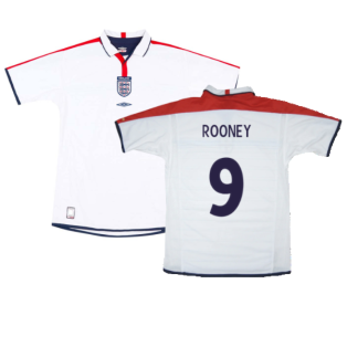 England 2003-05 Home Shirt (M) (Good) (ROONEY 9)