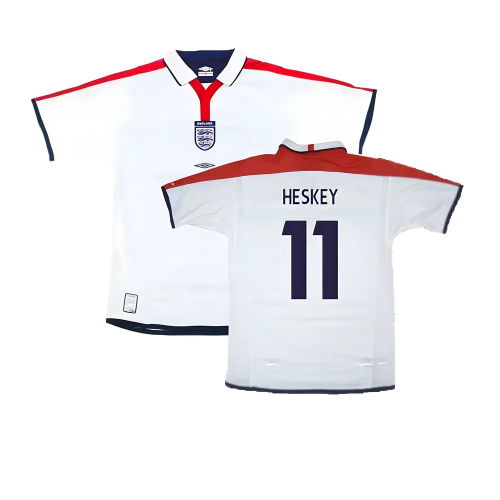 England 2003-05 Home Shirt ((Very Good) L) (Heskey 11)  England 2003-05 Home Shirt ((Very Good) L) (Heskey 11)
