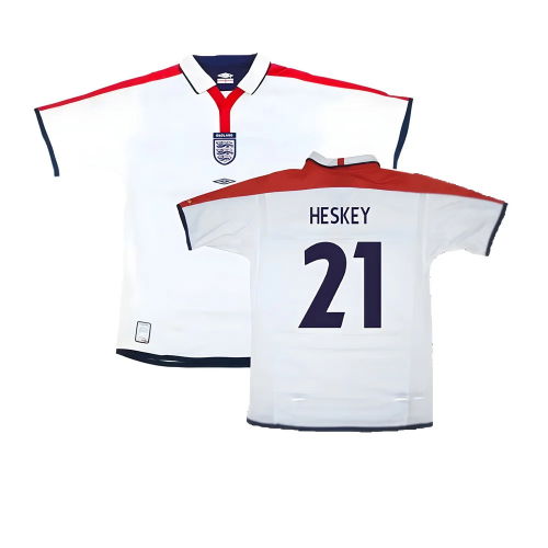 England 2003-05 Home Shirt ((Very Good) L) (Heskey 21)  England 2003-05 Home Shirt ((Very Good) L) (Heskey 21)