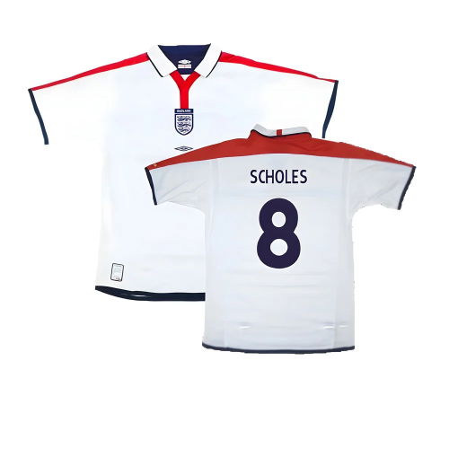 England 2003-05 Home Shirt ((Very Good) L) (Scholes 8)
