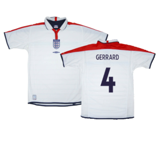 England 2003-05 Home Shirt (XL) (Fair) (GERRARD 4)
