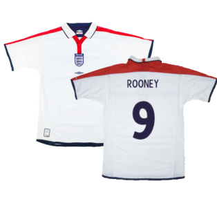 England 2003-05 Home Shirt (XXL) (Excellent) (ROONEY 9)