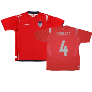 England 2004-06 Away Football Shirt (Excellent) (GERRARD 4)