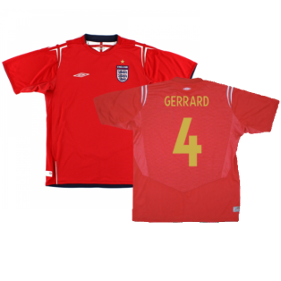 England 2004-06 Away Football Shirt (Excellent) (GERRARD 4)