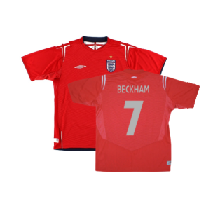 England 2004-06 Away Shirt (Excellent) (BECKHAM 7)