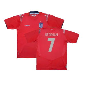 England 2004-06 Away Shirt (XL) (Excellent) (Beckham 7)